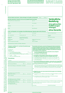 Gebrauchtwagen-Bestellung ohne Garantie