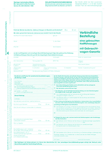 Gebrauchtwagen-Bestellung mit Garantie
