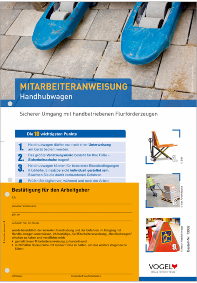 Mitarbeiteranweisung Handhubwagen