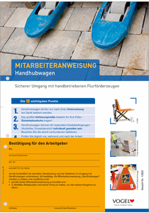 Mitarbeiteranweisung Handhubwagen