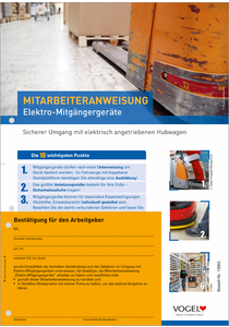 Mitarbeiteranweisung Elektro-Mitgängergeräte