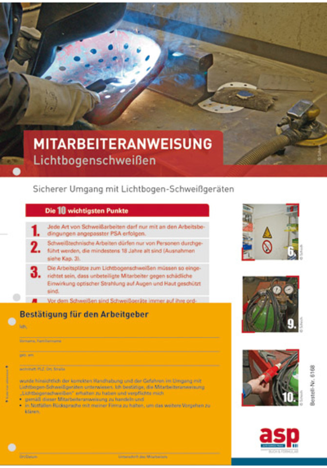 Mitarbeiteranweisung Lichtbogenschweißen